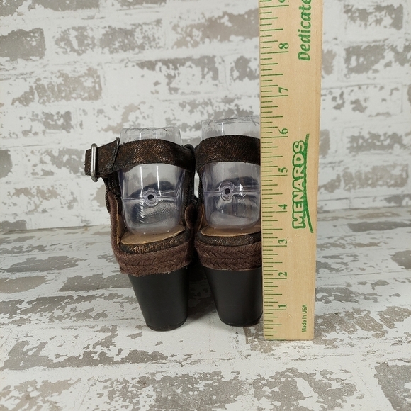 Calvin Klein Jeans Women's Brown Ankle Strap Wedge Sandals V290 - Picture 6 of 10